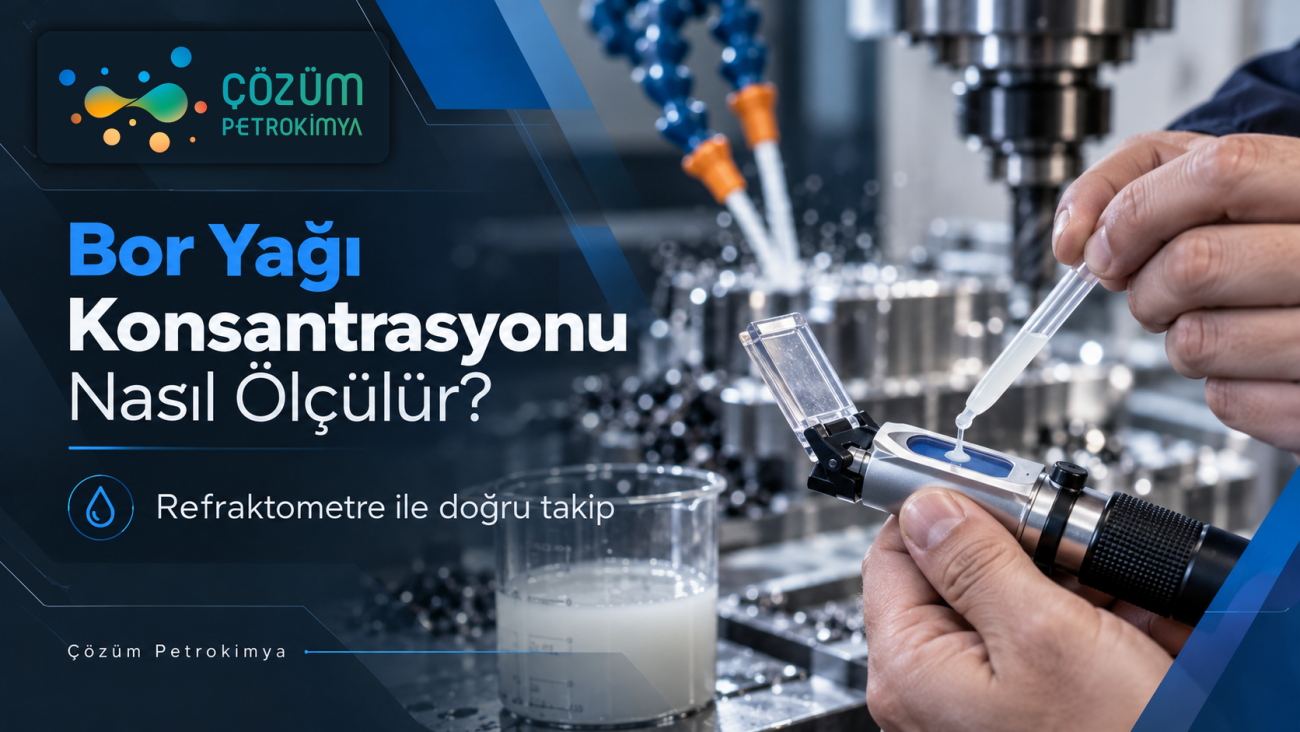 Çözüm Petrokimya bor yağı konsantrasyonunun refraktometre ile ölçümü