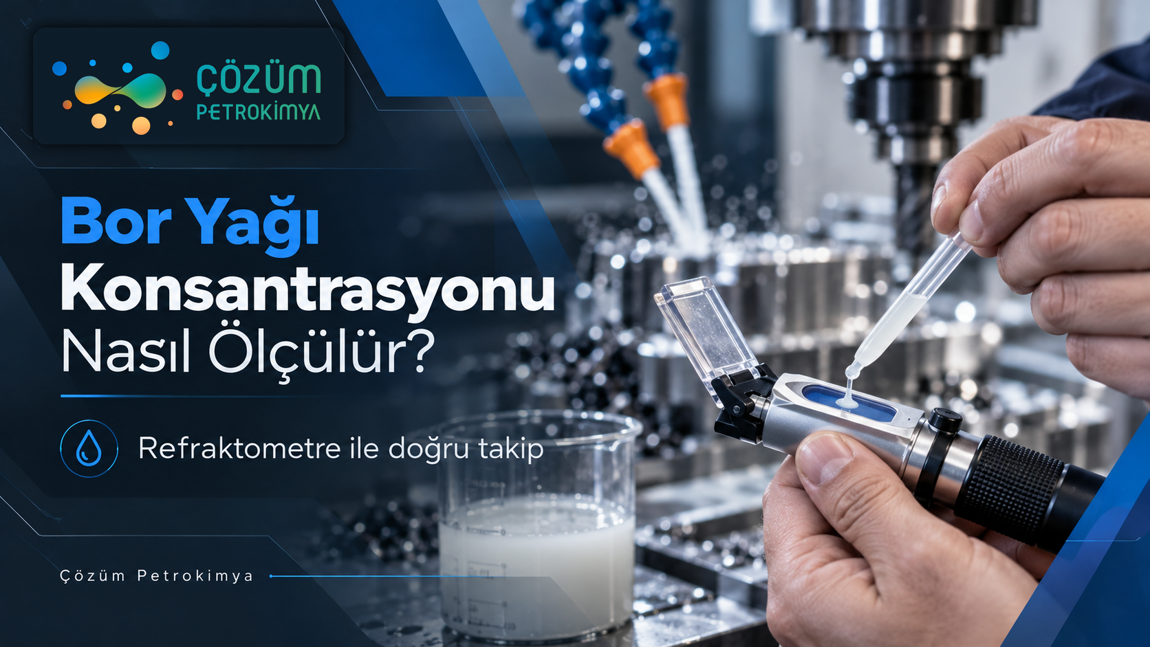 Çözüm Petrokimya bor yağı konsantrasyonunun refraktometre ile ölçümü
